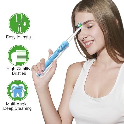 valuabletry 16 Pack Precision Replacement Brush Heads Compatible with Oral B Braun Electric Toothbrush. 8pcs White and 8pcs Black. - Image 3