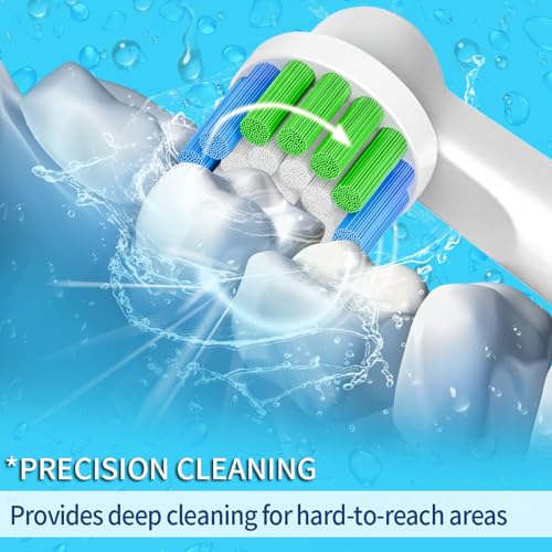valuabletry 16 Pack Precision Replacement Brush Heads Compatible with Oral B Braun Electric Toothbrush. 8pcs White and 8pcs Black. - Image 2