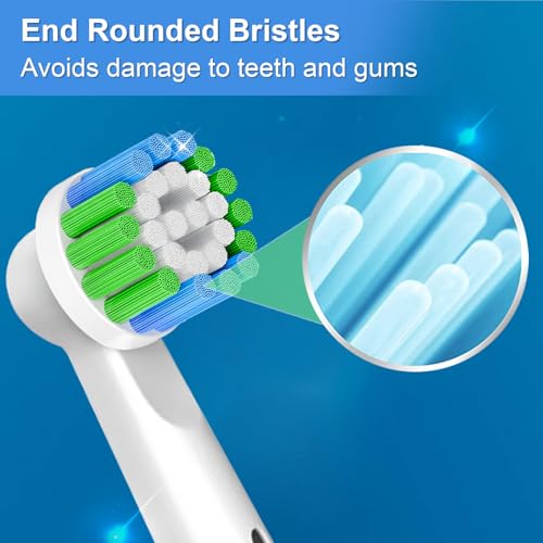 valuabletry 16 Pack Precision Replacement Brush Heads Compatible with Oral B Braun Electric Toothbrush. 8pcs White and 8pcs Black. - Image 4