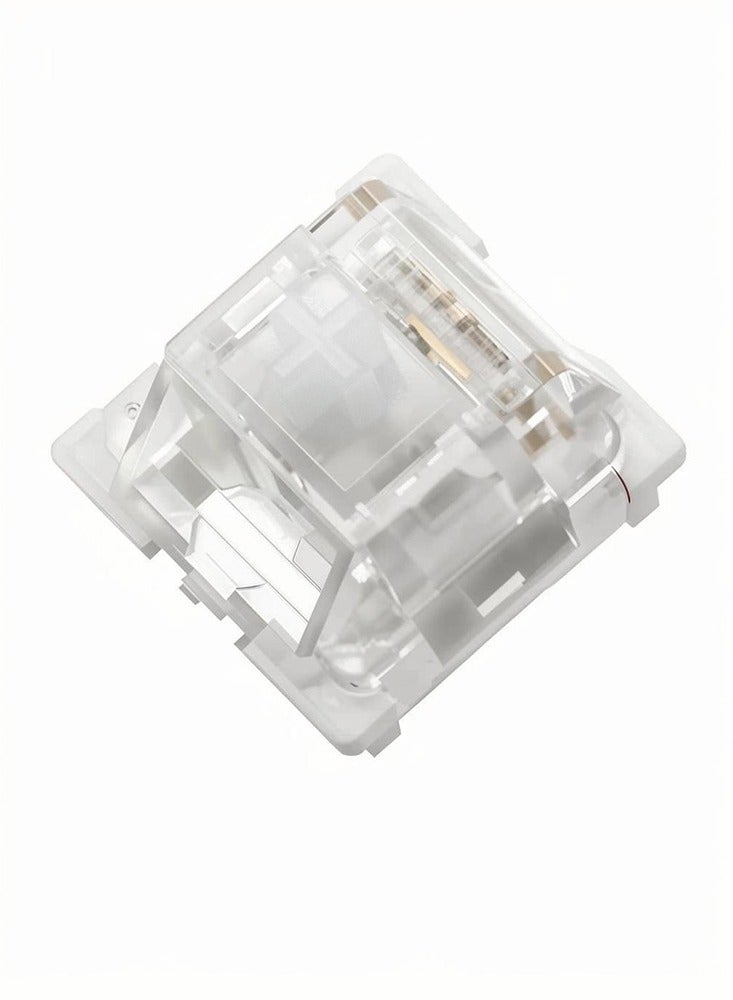 White Silent Switch 3-Pin Linear Tactile Clicky Switches Mechanical Keyboard Low-Noise RGB Gaming Axles - Image 1