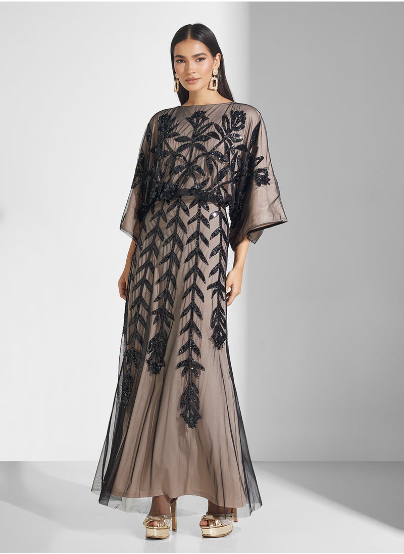 Amelia Rose - Crew Neck Maxi Dress - Image 1