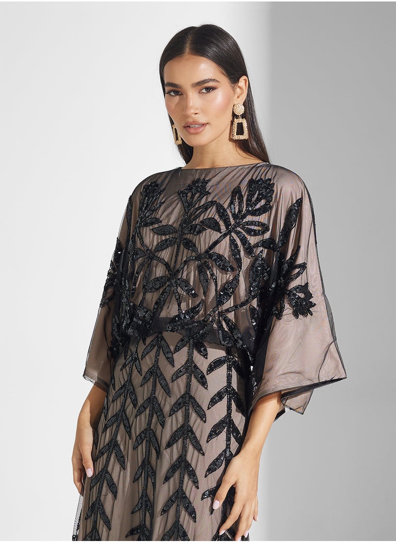 Amelia Rose - Crew Neck Maxi Dress - Image 1
