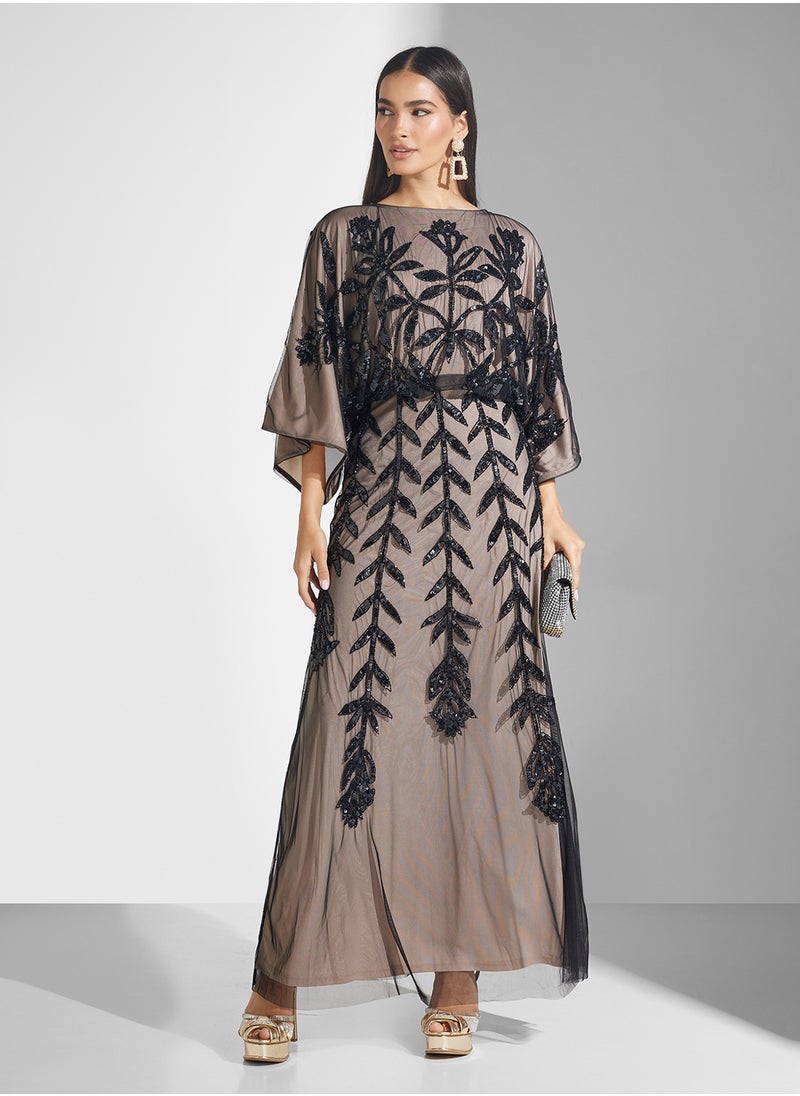 Amelia Rose - Crew Neck Maxi Dress - Image 1