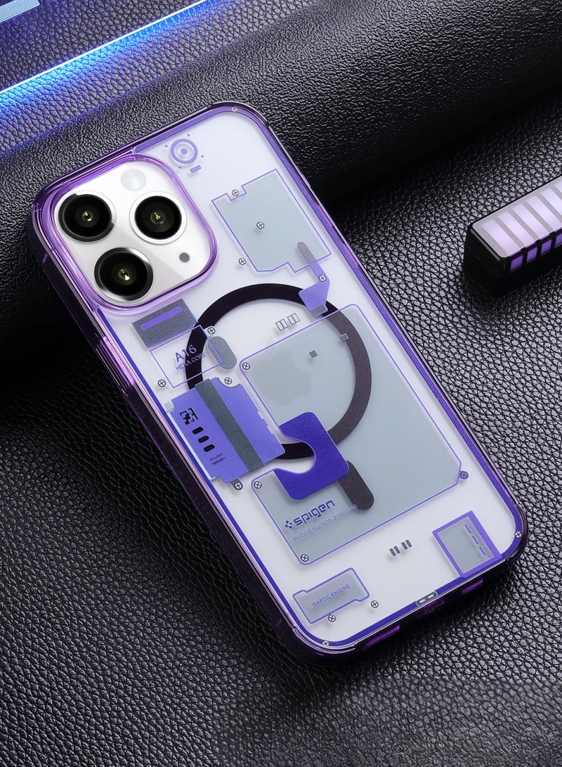 Suitable for iPhone 15 mobile phone protective case magnetic anti-fall hard protective cover purple - Image 3