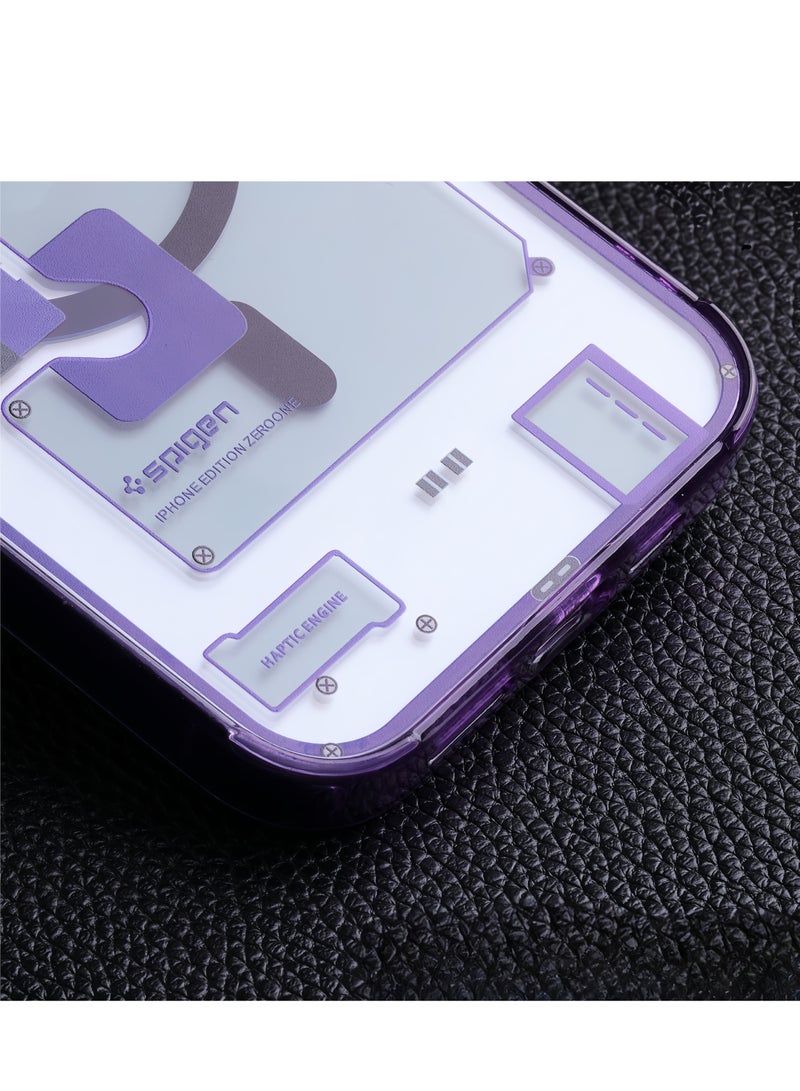 Suitable for iPhone 15 mobile phone protective case magnetic anti-fall hard protective cover purple - Image 4
