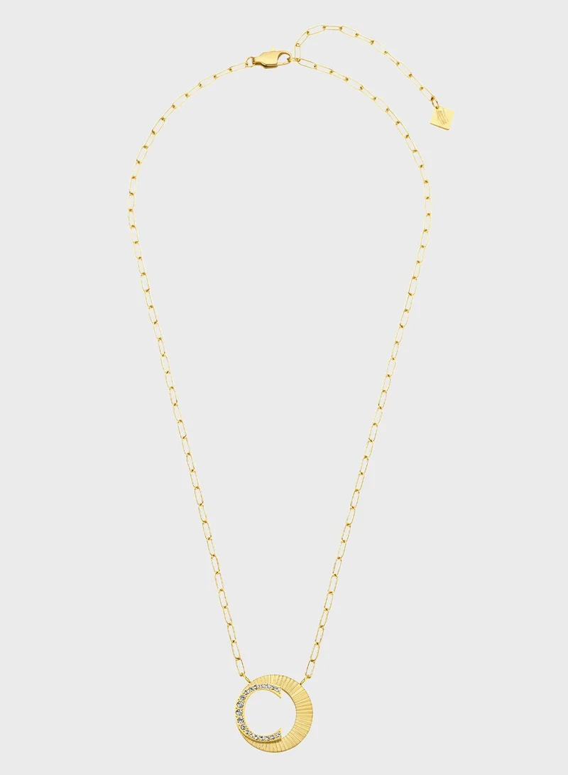 Pleat  Crystals Crystals Small Necklace