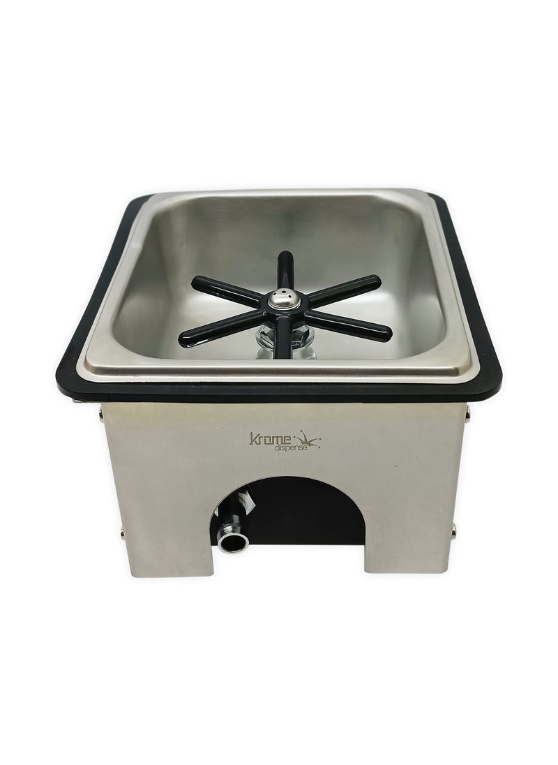 Krome Dispense Krome Dispense Steaming Pitcher Rinser  Glass Cleaning Rinser Stainless Steel Counter Top 732 x 685 x 454  C334 