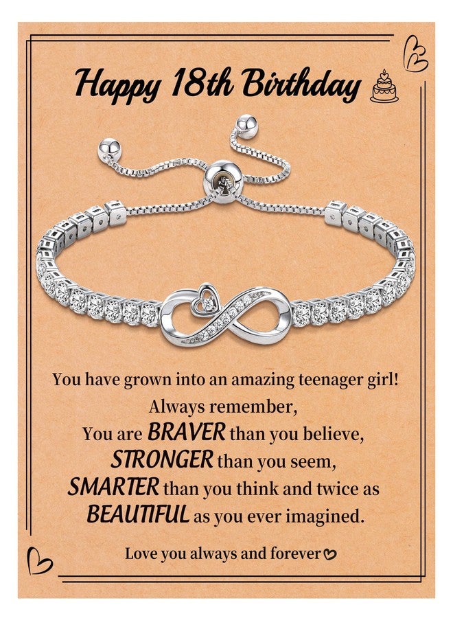 Btysun 18th Birthday Gifts for Teens, Happy 18th Birthday Decorations Infinity Bracelets 18 Year Old Gifts Daughter Gift from Mom Niece Sister Jewelry - Image 1