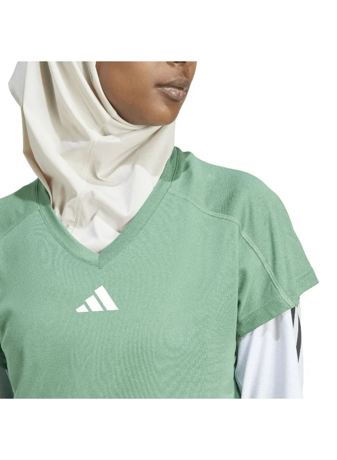 adidas Originals Adidas We Min T Green Training T-Shirts For Women Xs