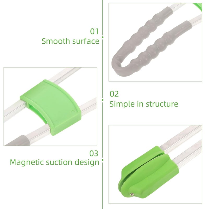 Plastic Garbage Clamp Trash Picker Grabber Tool with Long Handle Reusable Litter Picking Tong for Outdoor Sanitation and Waste Collection Small Size Random Color - Image 3