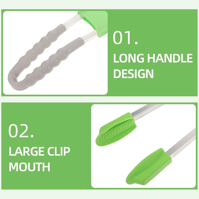 Plastic Garbage Clamp Trash Picker Grabber Tool with Long Handle Reusable Litter Picking Tong for Outdoor Sanitation and Waste Collection Small Size Random Color - Image 5