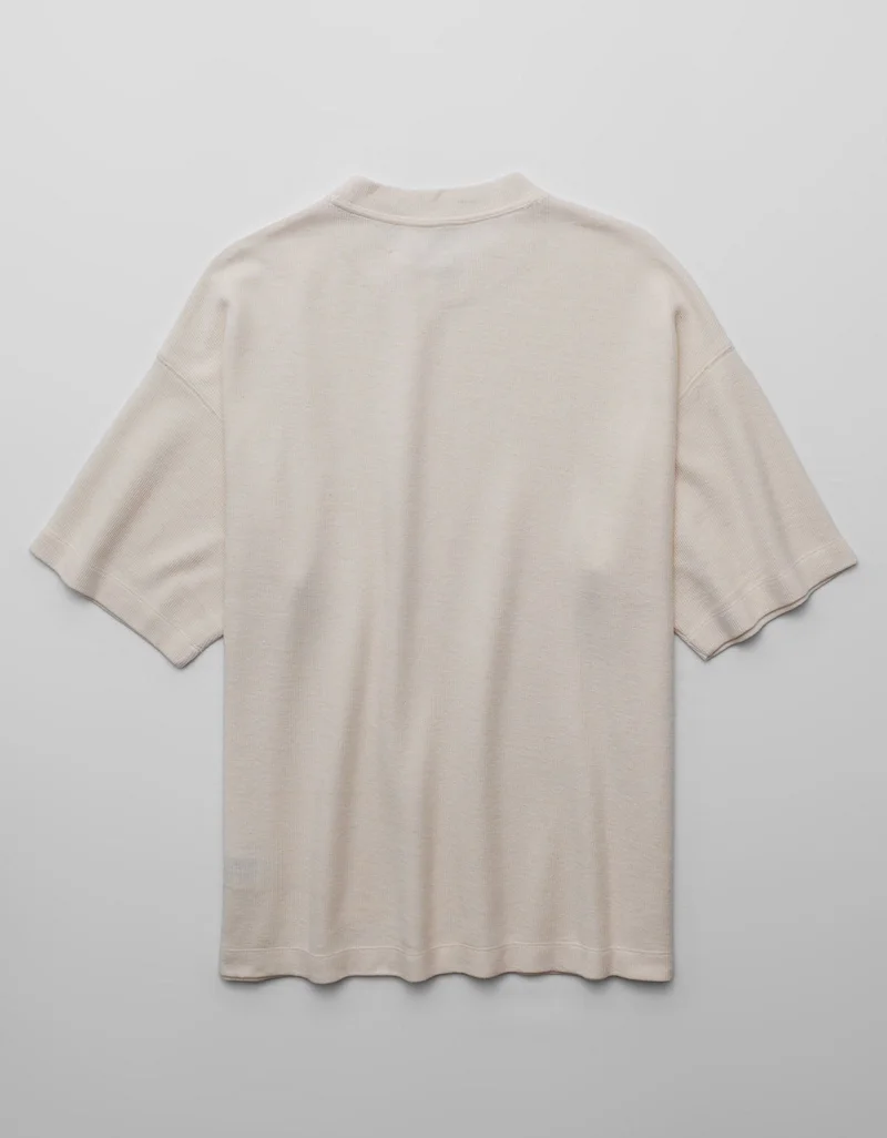 American Eagle  AE Oversized Textured Knit T-Shirt for Men | Best Price UAE