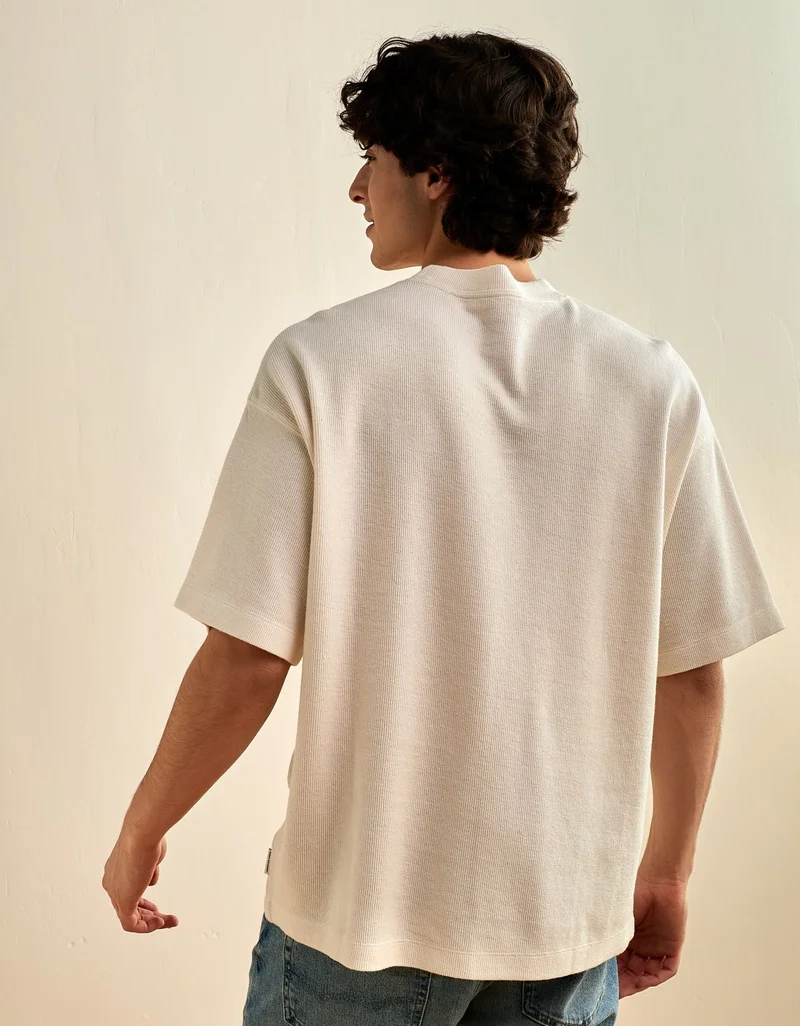 American Eagle AE Oversized Textured Knit T-Shirt
