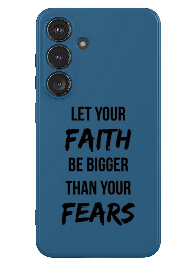 Theodor Protective Slim Fit Case Liquid Silicone Cover with Full Body Protection Anti-Scratch Shockproof Case For Samsung Galaxy S25 (Blue) - let-your-faith - Image 1