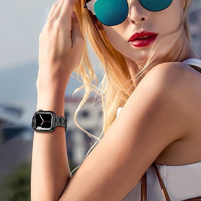 Ofrdncy Slim Metal Band Compatible For Apple Watch Band 49mm 46mm 45mm 44mm 42mm 41mm 40mm 38mm, Premium Stainless Steel Apple Watch Strap for iWatch Ultra 2/1 Series 1-11 SE - Image 3
