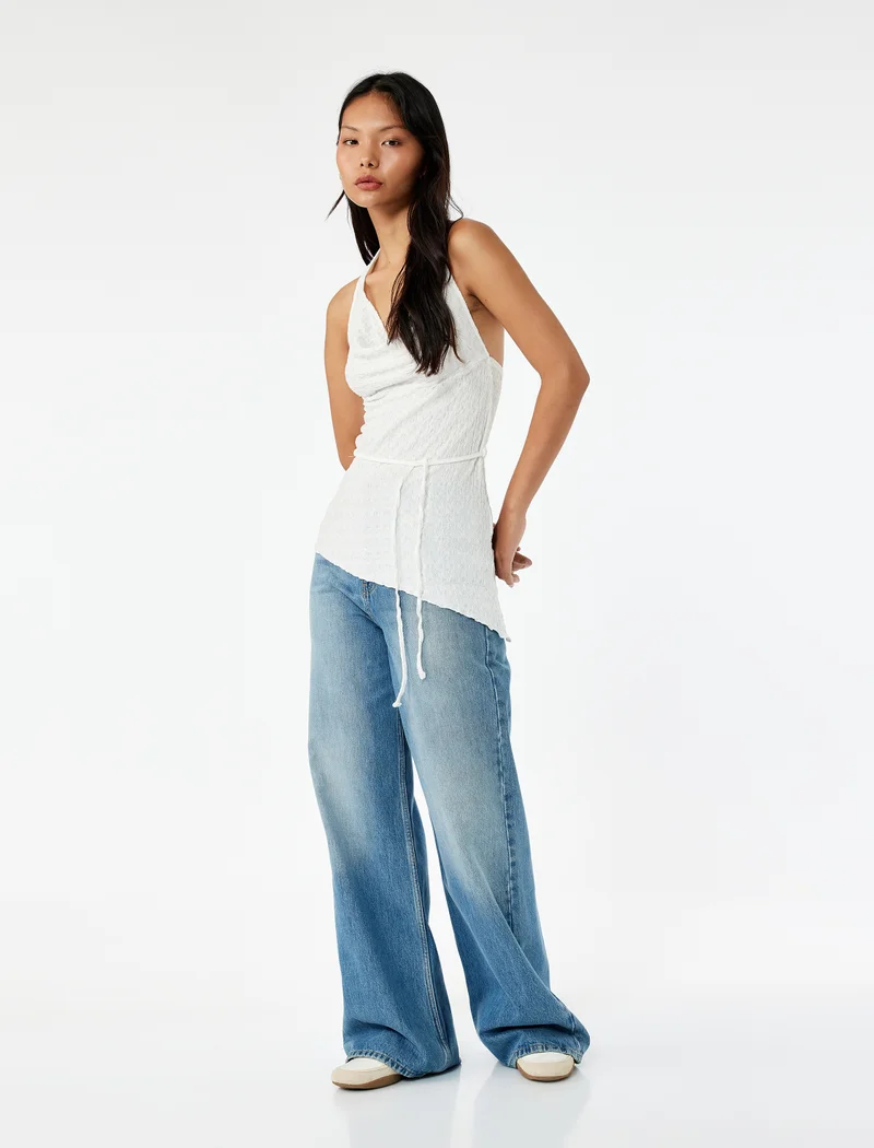 كوتون Cowl Neck Blouse
