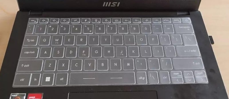 RAYA TPU Keyboard Cover for MSI Modern 14 ( C5M / C7M / C11M / C12M / C13M ) and MSI Prestige 14 ( Evo-B13M / H-B12U ) & MSI Summit E14 Evo-A12M laptops (TPU Transparent) - Image 4