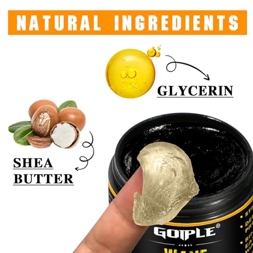 Goiple Natural Wave Pomade for Men Strong Hold, Easy Wash 360 Wave Training Hair Cream, Waves Grease for Men Promotes Layered Waves, Moisture, Control and Silky Shine with Rosemary Oil for Hair Growt Set - Image 2