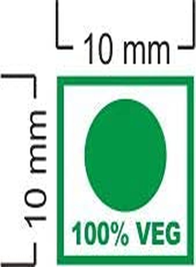 PG Creations 100 Percent Pure Veg Stickers for Food, Extra Small Size 10x10 mm Paper Labels, Green, 1500 Stickers - Image 3