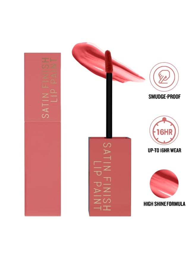 Daily Life Forever52 Satin Finish Lip Paint | Long-Lasting 16-Hour Wear | Moisturizing, Lightweight | Glossy, Smooth & Plump Lips (Coral Curve 04, Pink 4g) - Image 4