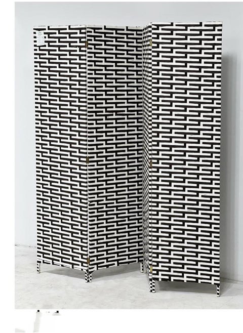 Room divider/partition, white and black striped