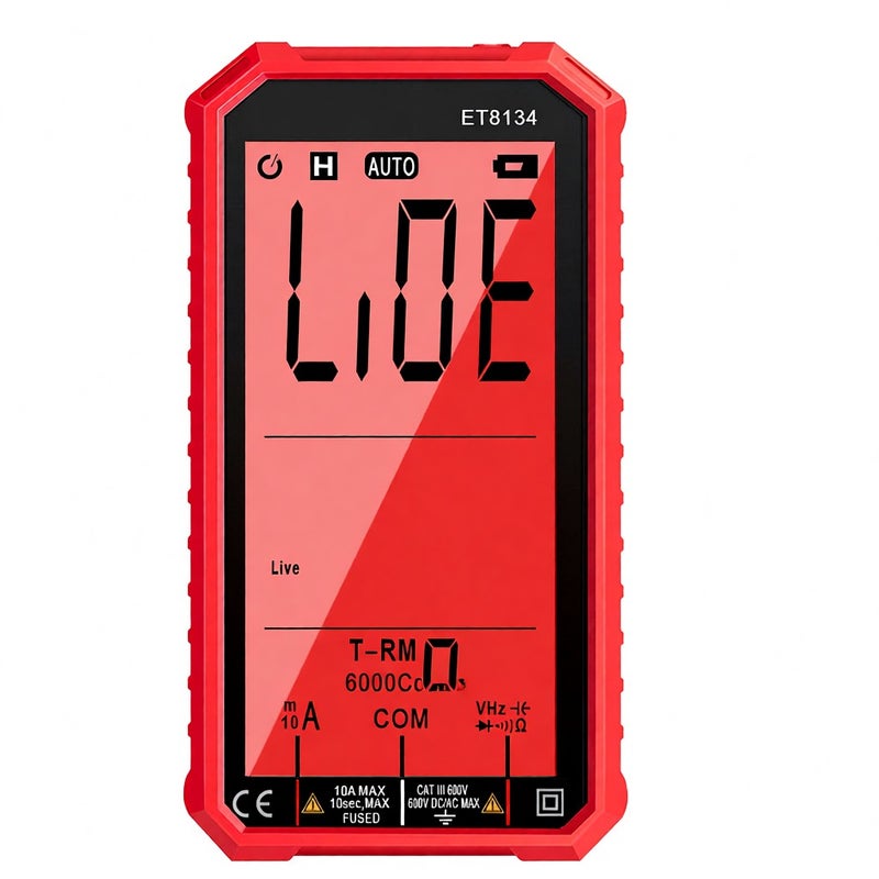 جهاز قياس متعدد الوظائف TOOLTOP ET8134 المحمول بشاشة LCD عالية الوضوح بحجم 4.7 بوصة لقياس الجهد والتيار العاديين والتيار والجهد المتردديين، بالإضافة لقياس السعة والمقاومة، ويمتلك وظيفة الإضاءة الخلفية - Image 1