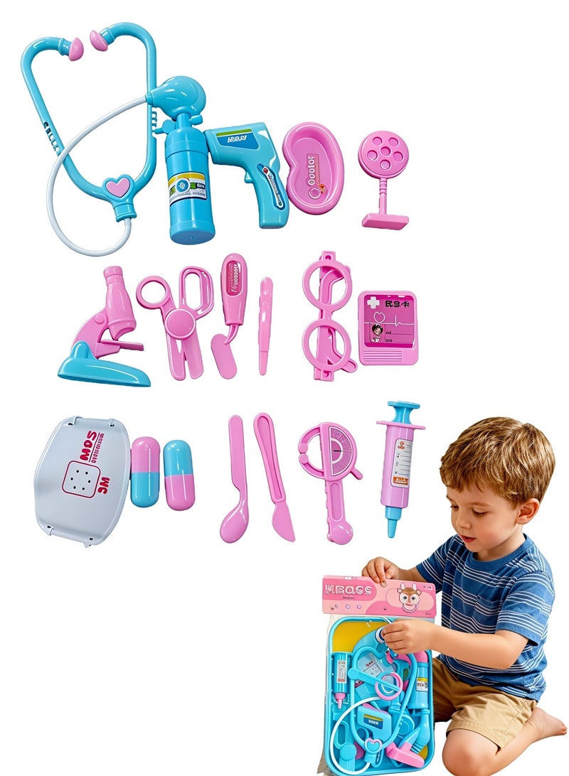 Little Doctor Kids Toys, Role Play Doctors Toys For Toddler Boys Girls-Blue. - Image 1