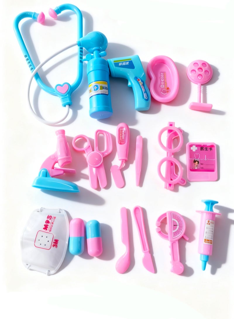 Little Doctor Kids Toys, Role Play Doctors Toys For Toddler Boys Girls-Blue. - Image 2