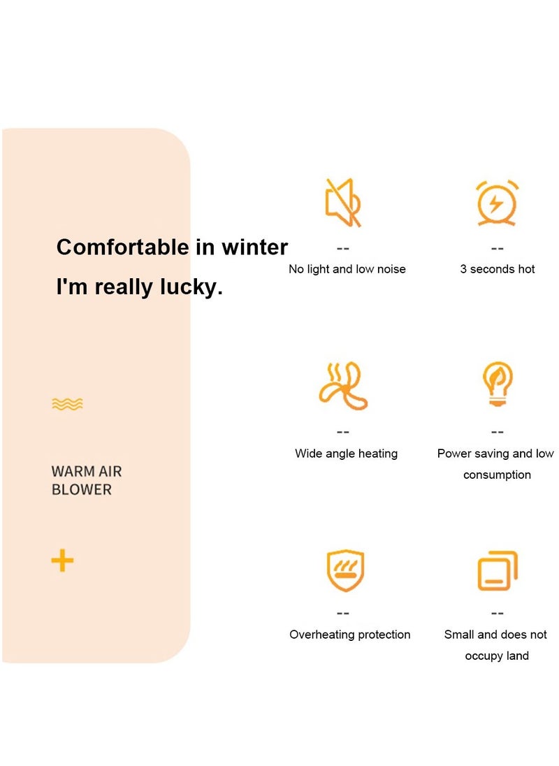 Zoom Plus - Zoom Plus Portable heater suitable for home office desks, mini electrical space insulation air heater, warm fan, silent fast space heater - Image 1
