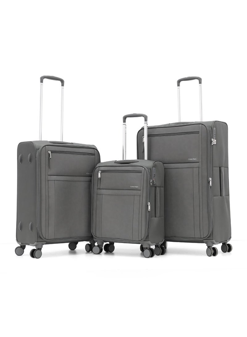 Calvin Klein 3-Piece Softshell Spinner Luggage Set | Lightweight, Flexible Packing for Smart Travelers - Image 1