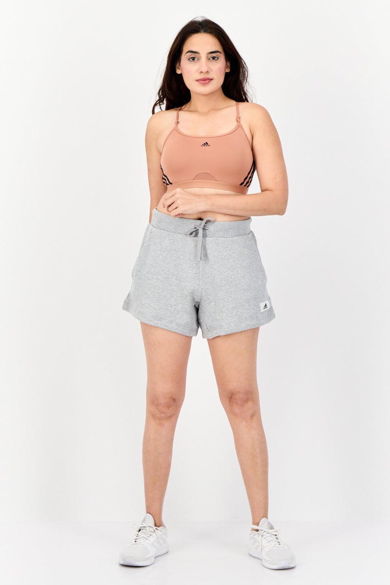Adidas Women Sportswear Fit Outdoor Shorts, Grey  - Image 2
