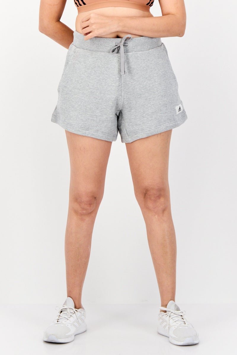 Adidas Women Sportswear Fit Outdoor Shorts, Grey  - Image 1