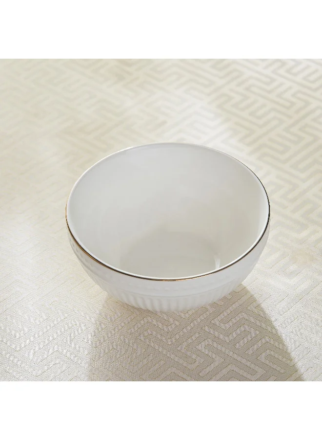 Home Box Embossed Gold Line Veg Bowl - 15 cm