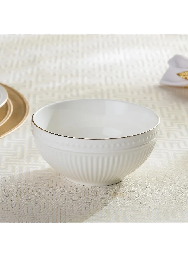 Home Box Embossed Gold Line Veg Bowl - 15 cm