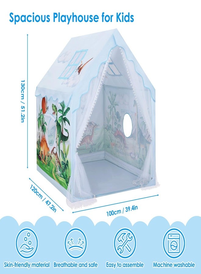 decalsweet Children's Tent Indoor Playhouse for Boys Girls, Children's Play House Large with Windows & Carry Bag, Play Tent Children Indoor and Outdoor for Children's Room, Playroom, Garden, Dinosaur - Image 4
