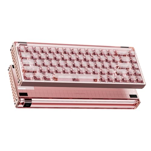 MelGeek MADE68 Ultra+ Wired Gaming Keyboard, Magnetic Keyboard with Hall Effect, 65% Compact Rapid Trigger, Hot-Swappable, RGB Snap Tap & Adjustable Actuation, HIVE Custom, Aluminum Case-Jelly Pink - Image 1