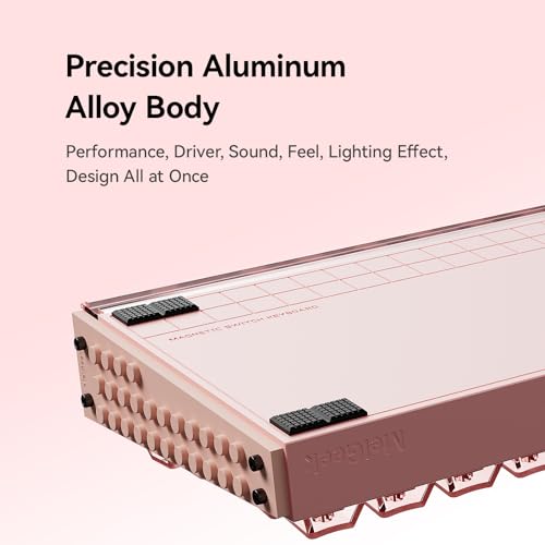 MelGeek MADE68 Ultra+ Wired Gaming Keyboard, Magnetic Keyboard with Hall Effect, 65% Compact Rapid Trigger, Hot-Swappable, RGB Snap Tap & Adjustable Actuation, HIVE Custom, Aluminum Case-Jelly Pink - Image 5