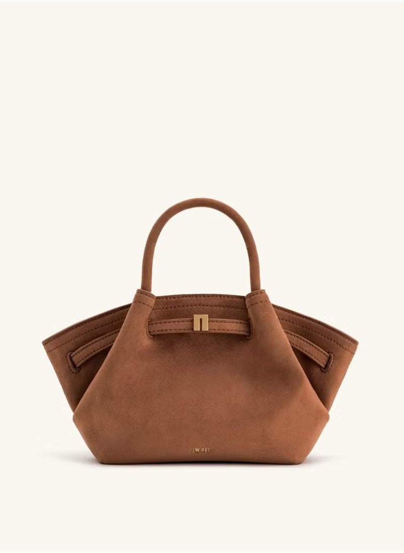 JW JW PEI Women's Hana Faux Suede Tote Bag With Crossbody strap, Women's Shoulder Bag, Women's Hand Bag, Women's Travel Bag, Women's Crossbody Bag  - Image 1