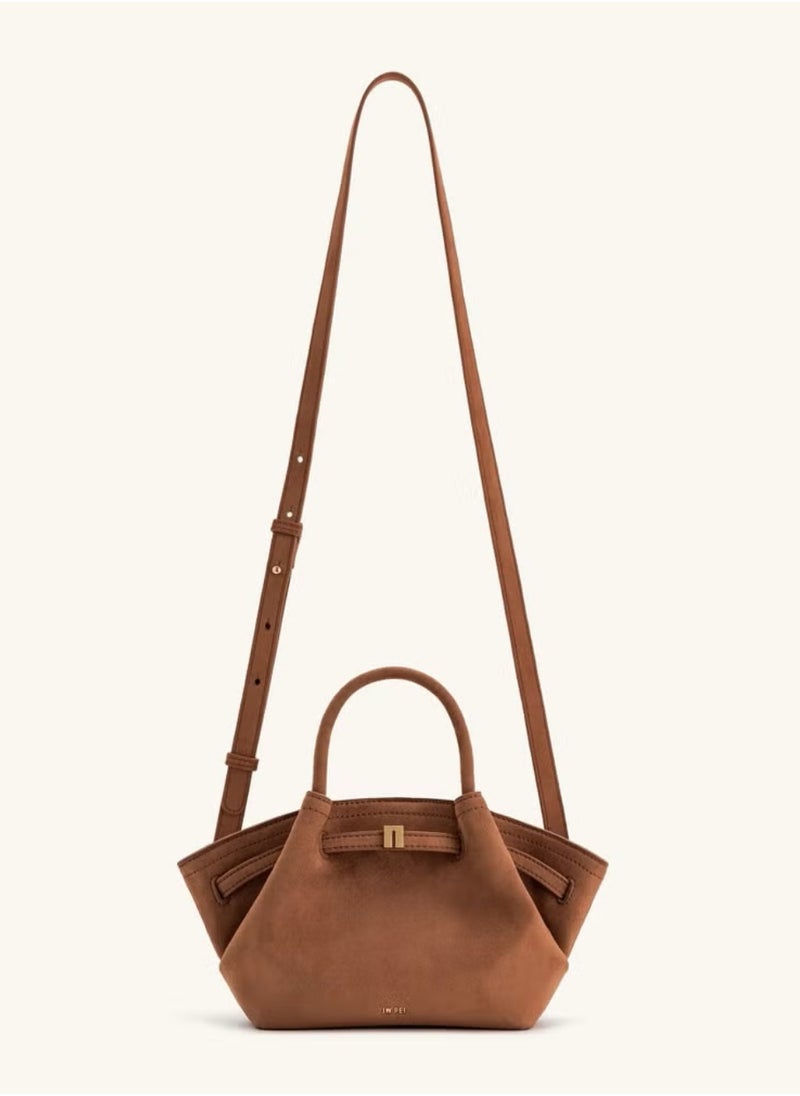 JW JW PEI Women's Hana Faux Suede Tote Bag With Crossbody strap, Women's Shoulder Bag, Women's Hand Bag, Women's Travel Bag, Women's Crossbody Bag  - Image 2