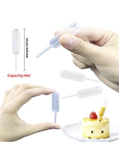 HS 100PCS 4ML Cupcake Pipettes, Mini Disposable Transfer Pipettes Squeeze Dropper Liquid Injector Pipettes For Jam, Strawberries, Cupcake, Chocolate, Birthday Party And Holiday Decoration  - Image 2