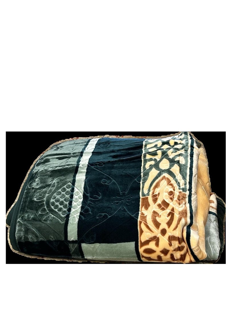 MAARYA GOLD 2 PLY SUPER SOFT EMBOSSED BLANKET - Image 2