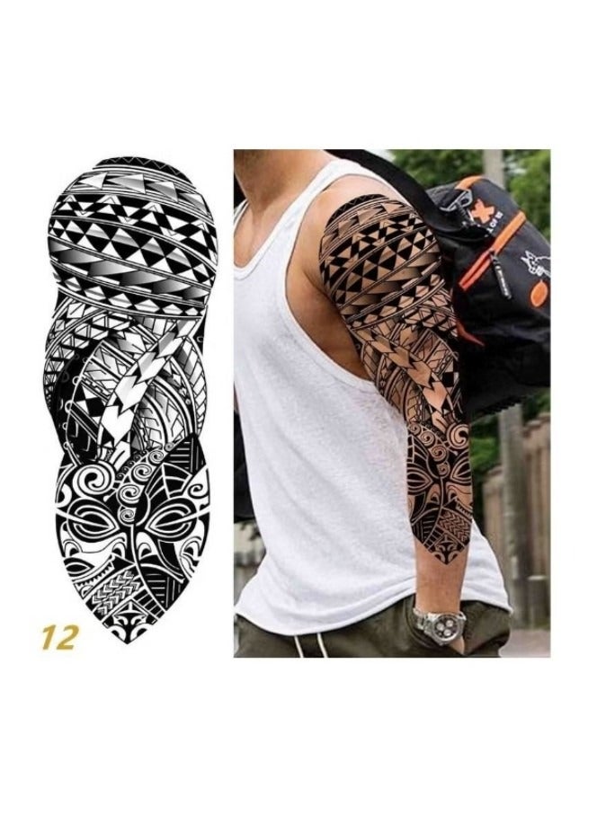 Full Arm Temporary Tattoo Realistic Tattoo Sticker Black Totem - Image 2