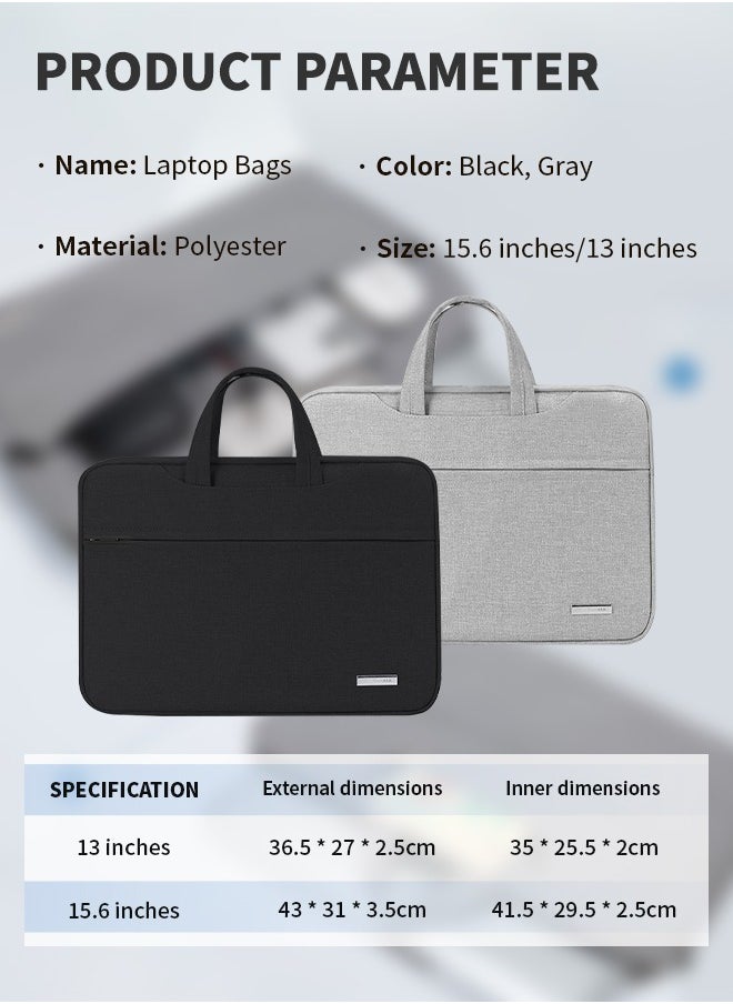 Generic - Shockproof Laptop Bag, Lined Computer Bag, Large Capacity Portable Briefcase, Waterproof And Wear-Resistant, Suitable For Travel, Business Trip, Work, Study - Image 1