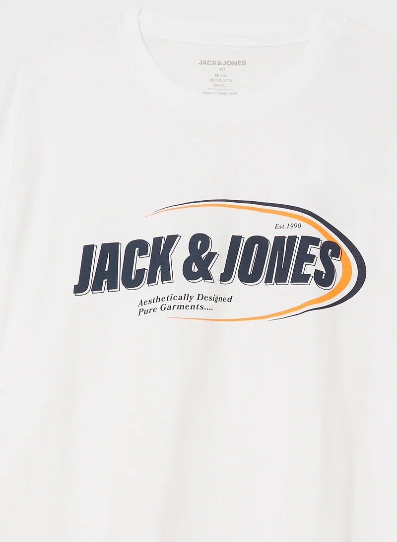 JACK & JONES Plus Size Logo Crew Neck T-Shirt