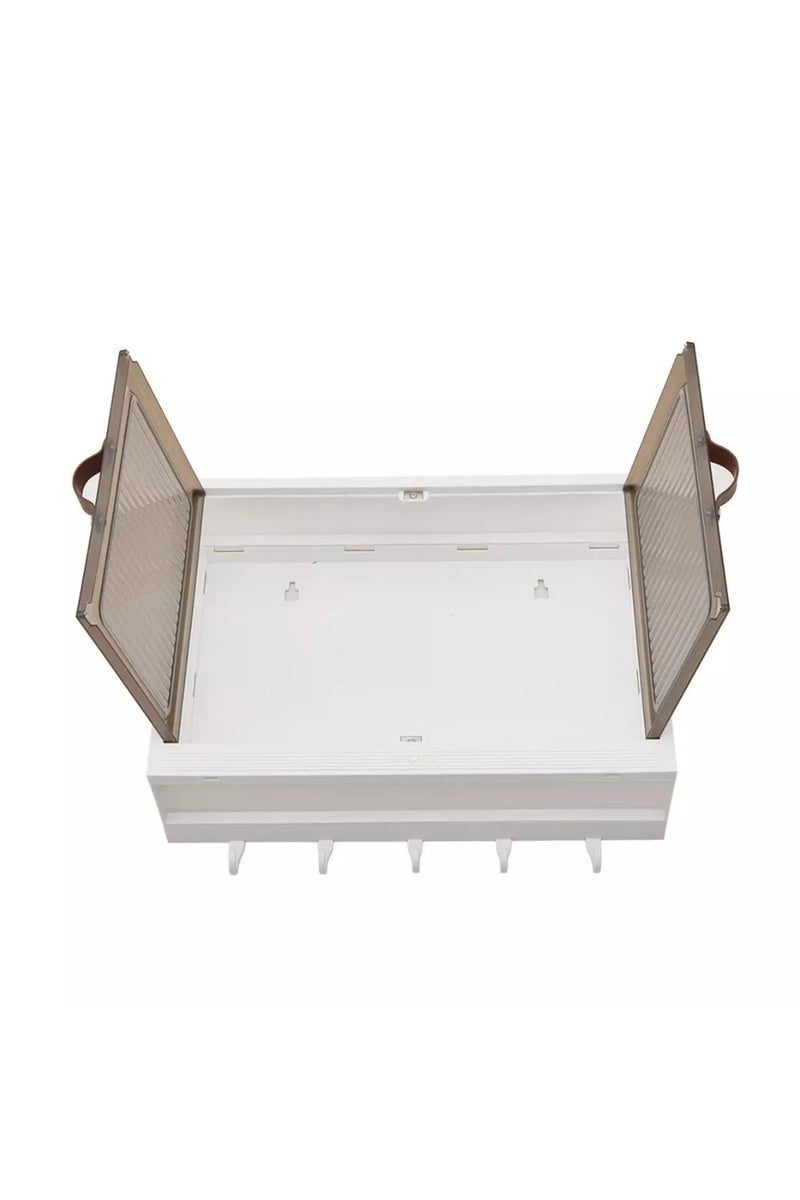 Wall-Mounted 2-Door Bathroom Organizer – Skincare Storage Cabinet & Cupboard - Image 4