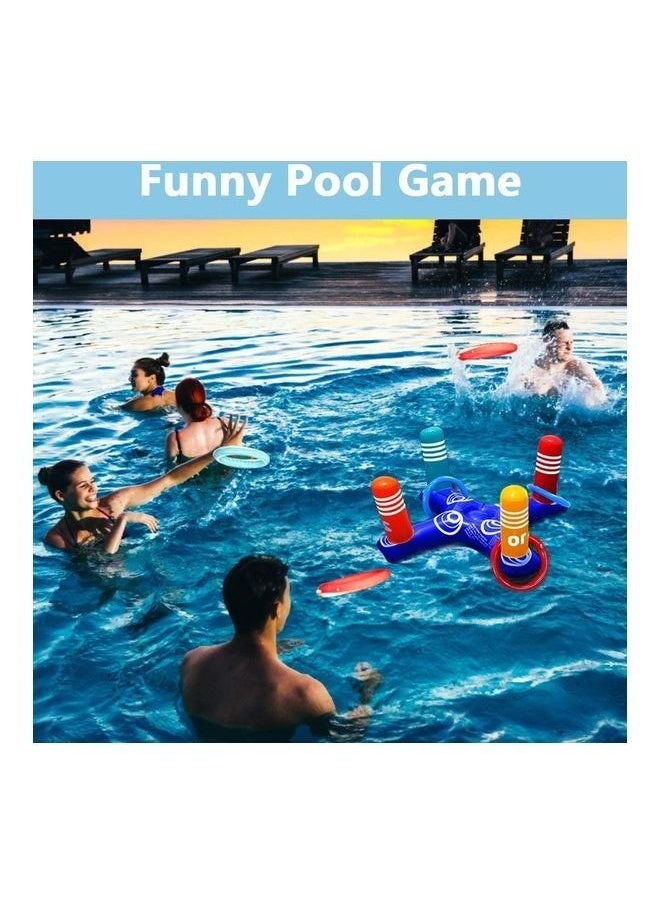 Excefore - Inflatable Pool Toys Games Set Floating Basketball Hoop&Inflatable Pool Ring Toss for Kids Adults Family Swimming Water Sport Fun Floats Accessories - Image 1