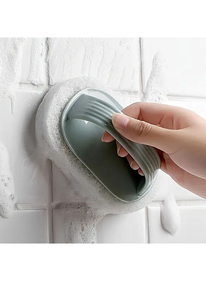 Green Non Electric Bathroom Tile Cleaning Brush With Ergonomic Handle Durable Plastic Scrubber For Bathtub Kitchen Pots And Sinks Multi Surface Stain Remover - Image 5