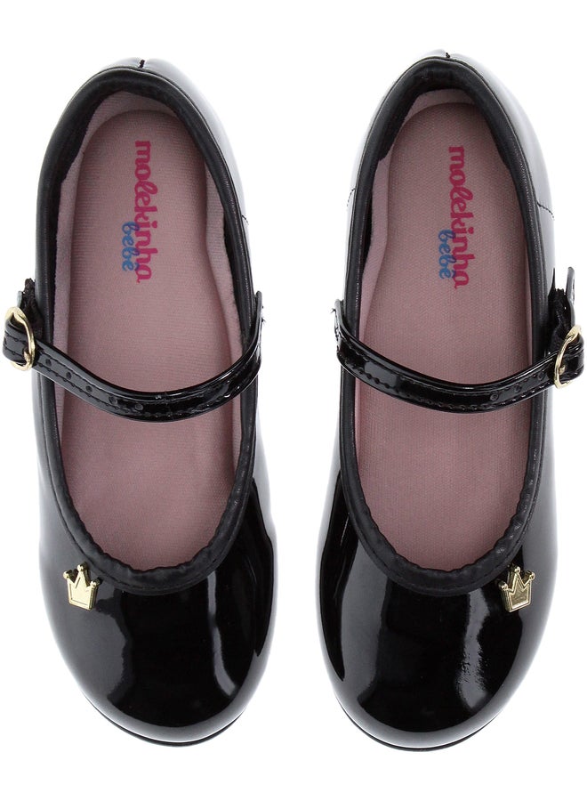 MOLEKINHA باليرينا مسطحة صلبة مع لمسة معدنية - Image 2