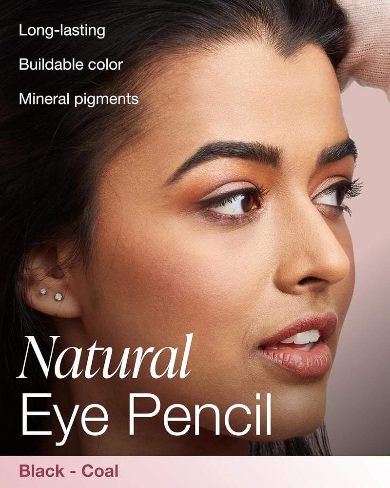 Mineral Fusion Eye Pencil in Coal - Hypoallergenic Black Eyeliner with Chamomile, Meadowfoam & Vitamin E, 0.04 Oz - Image 2