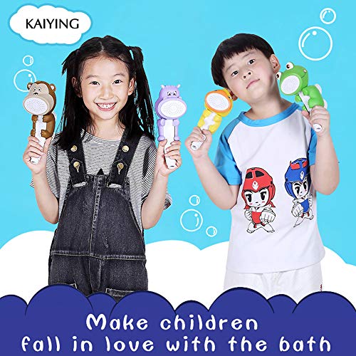 KAIYING Children's Handheld Shower Head,Cartoon Water Flow Spray Shower Head Baby Kids Toddler Bath Bathing Accessories (L:Showerhead(Monkey)+Hose+Diverter) - Image 3